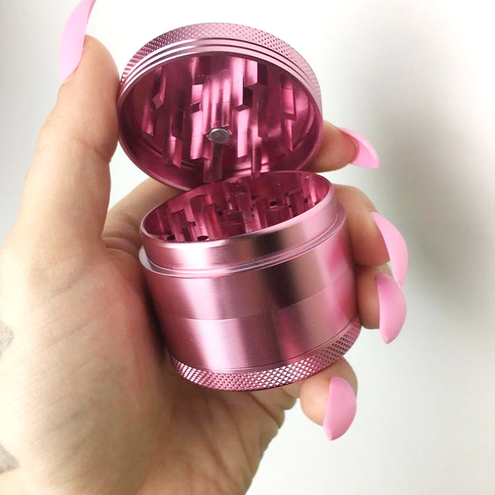 Metal Grinder With Trippy Magic Mushrooms Design