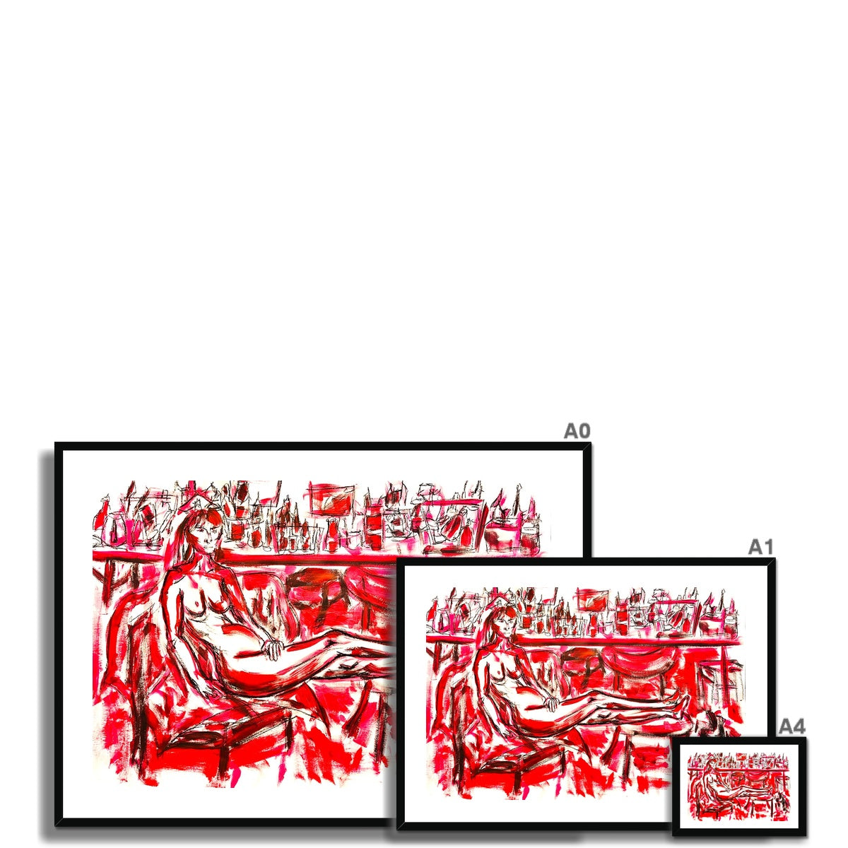 "A Crimson Affair" by Alanna Maskell Framed Print