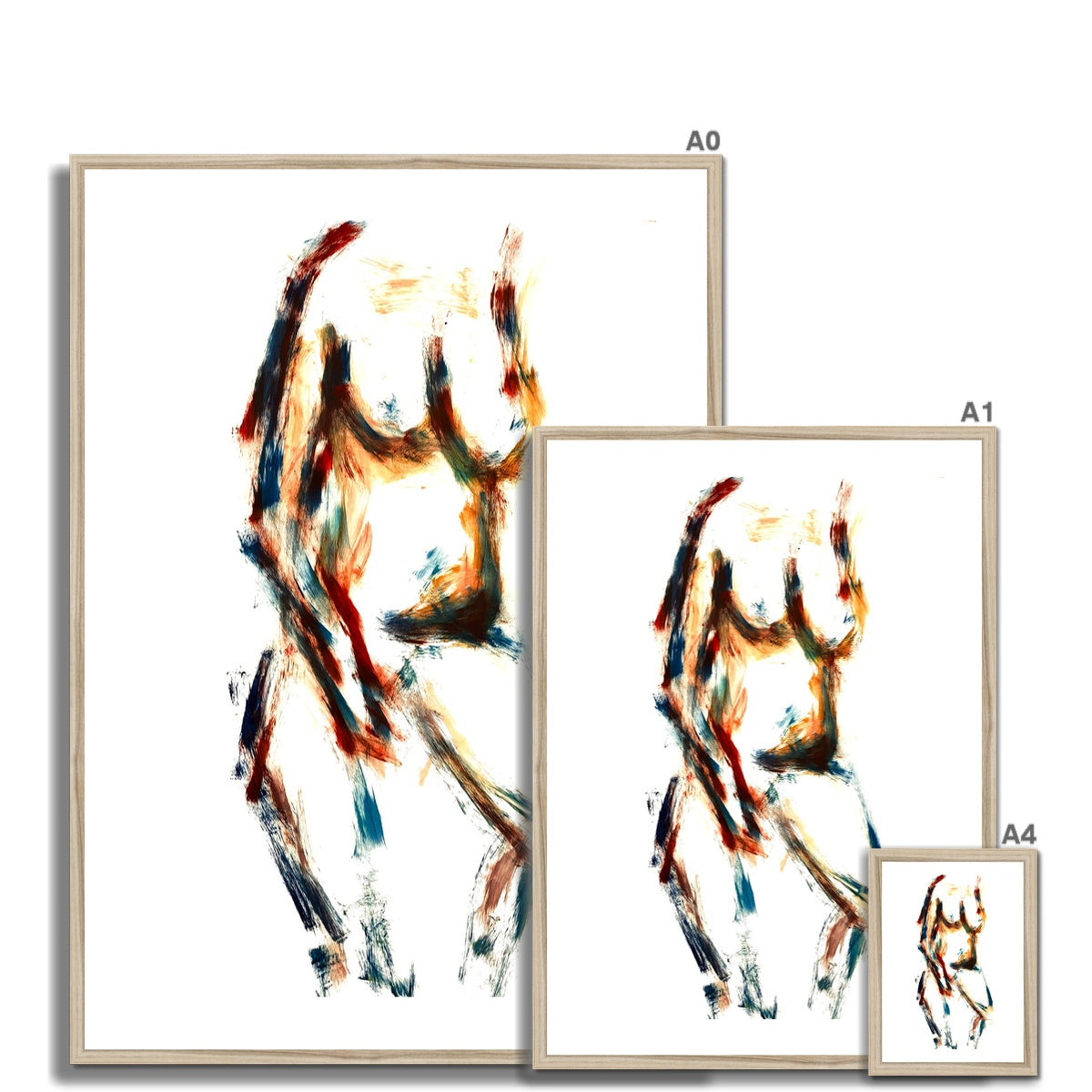 "Figure in Primaries" by Alanna Maskell Framed Print