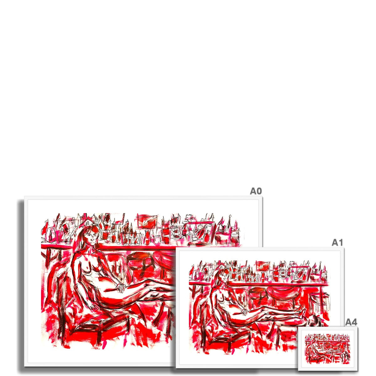 "A Crimson Affair" by Alanna Maskell Framed Print