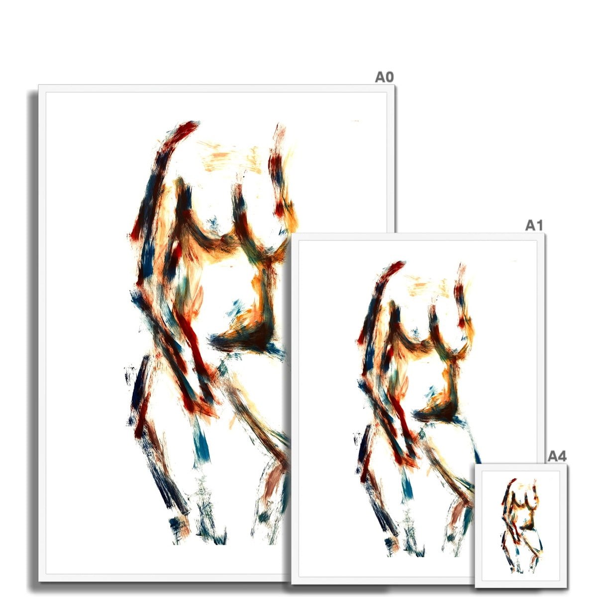 "Figure in Primaries" by Alanna Maskell Framed Print
