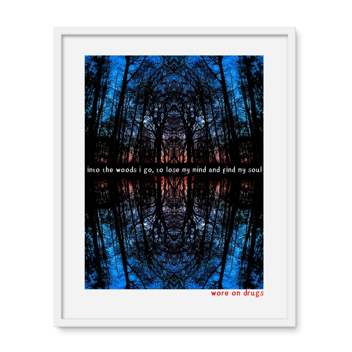 Into The Woods I Go... by WORE ON DRUGS Framed Photo Tile