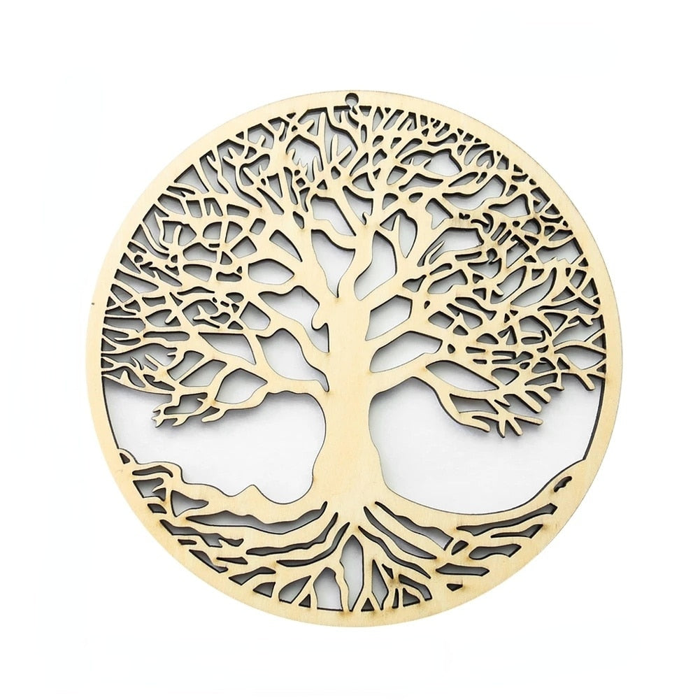 Wooden Tree of Life Pendant Hanging