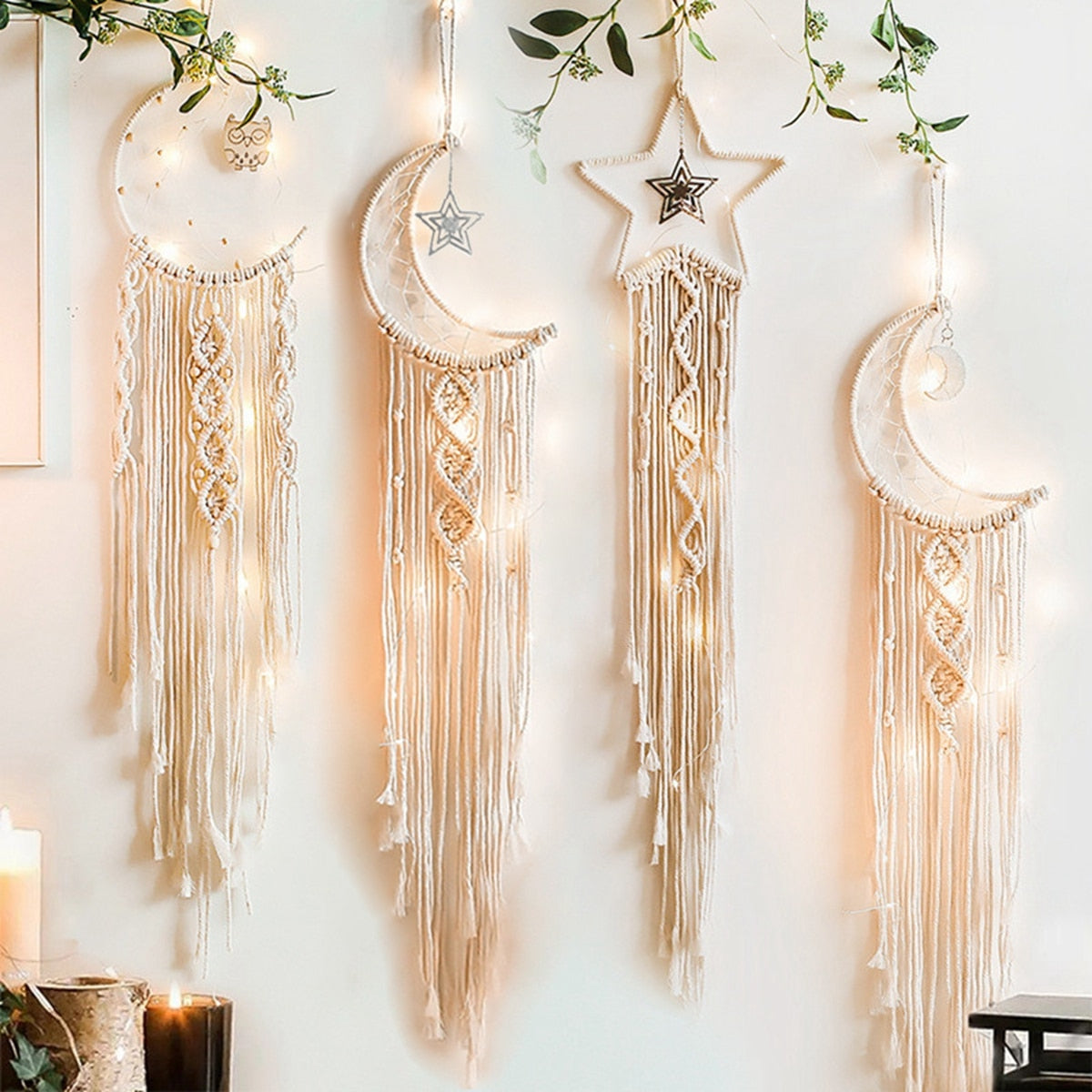 Macrame Dream Catcher - Moon, Star or Sun