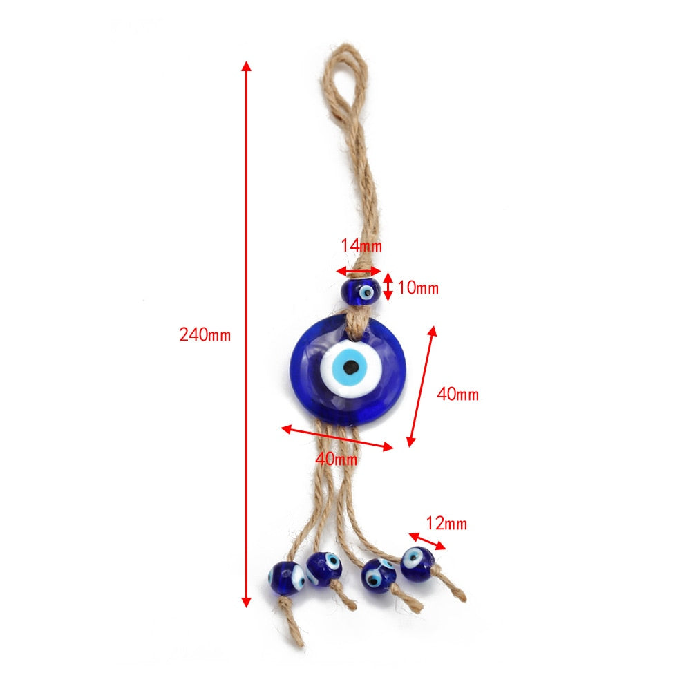 Turkish Evil Eye Braided Rope Wall Hanging