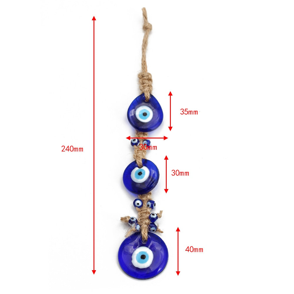 Turkish Evil Eye Braided Rope Wall Hanging