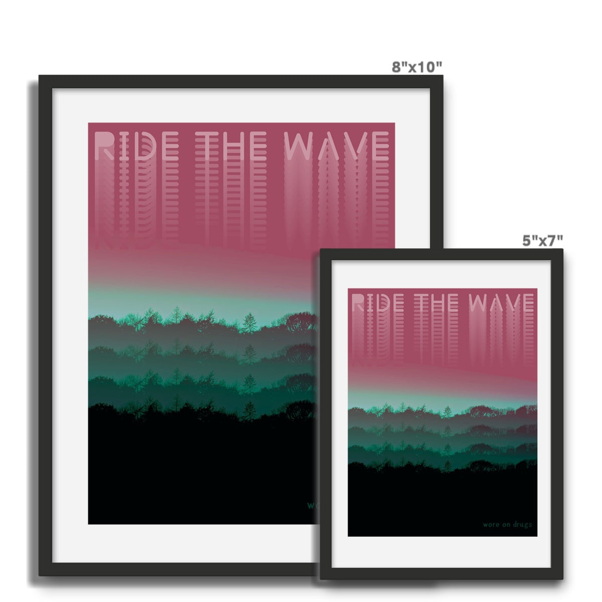 Ride The Wave by WORE ON DRUGS Framed Photo Tile