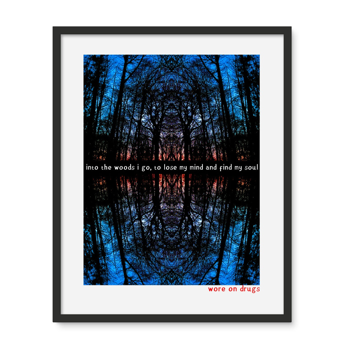 Into The Woods I Go... by WORE ON DRUGS Framed Photo Tile