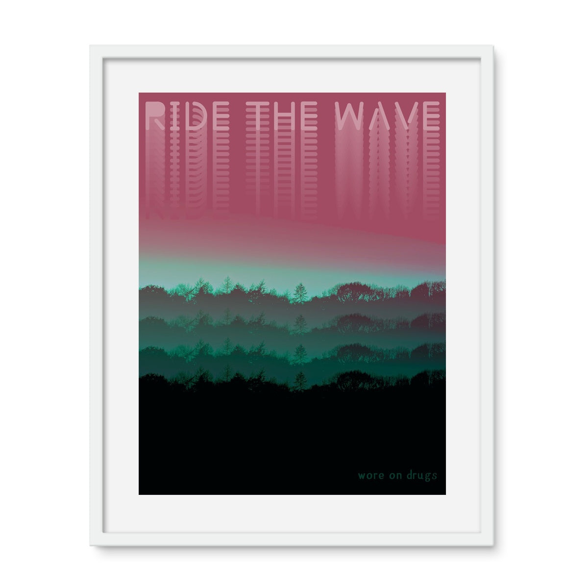 Ride The Wave by WORE ON DRUGS Framed Photo Tile