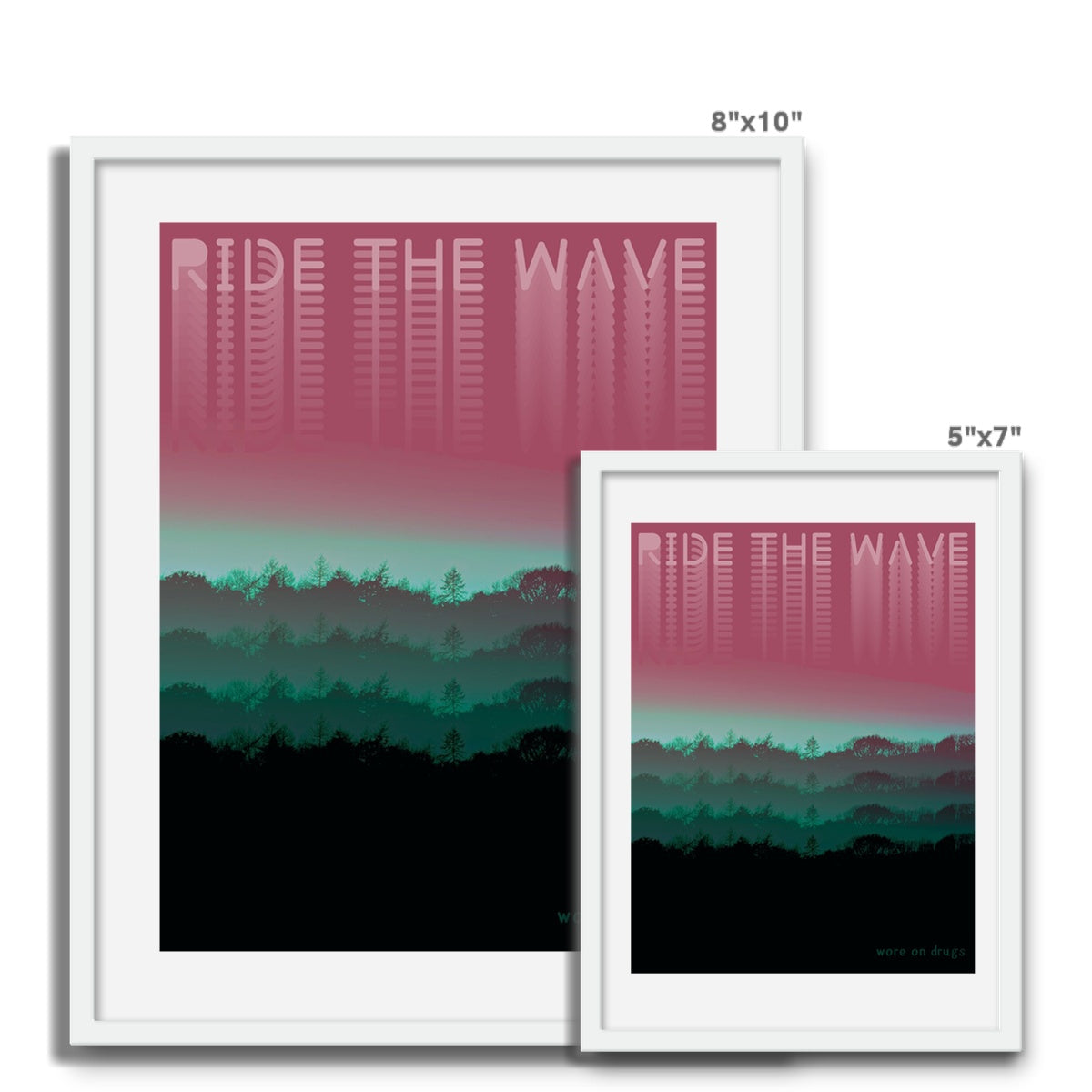 Ride The Wave by WORE ON DRUGS Framed Photo Tile