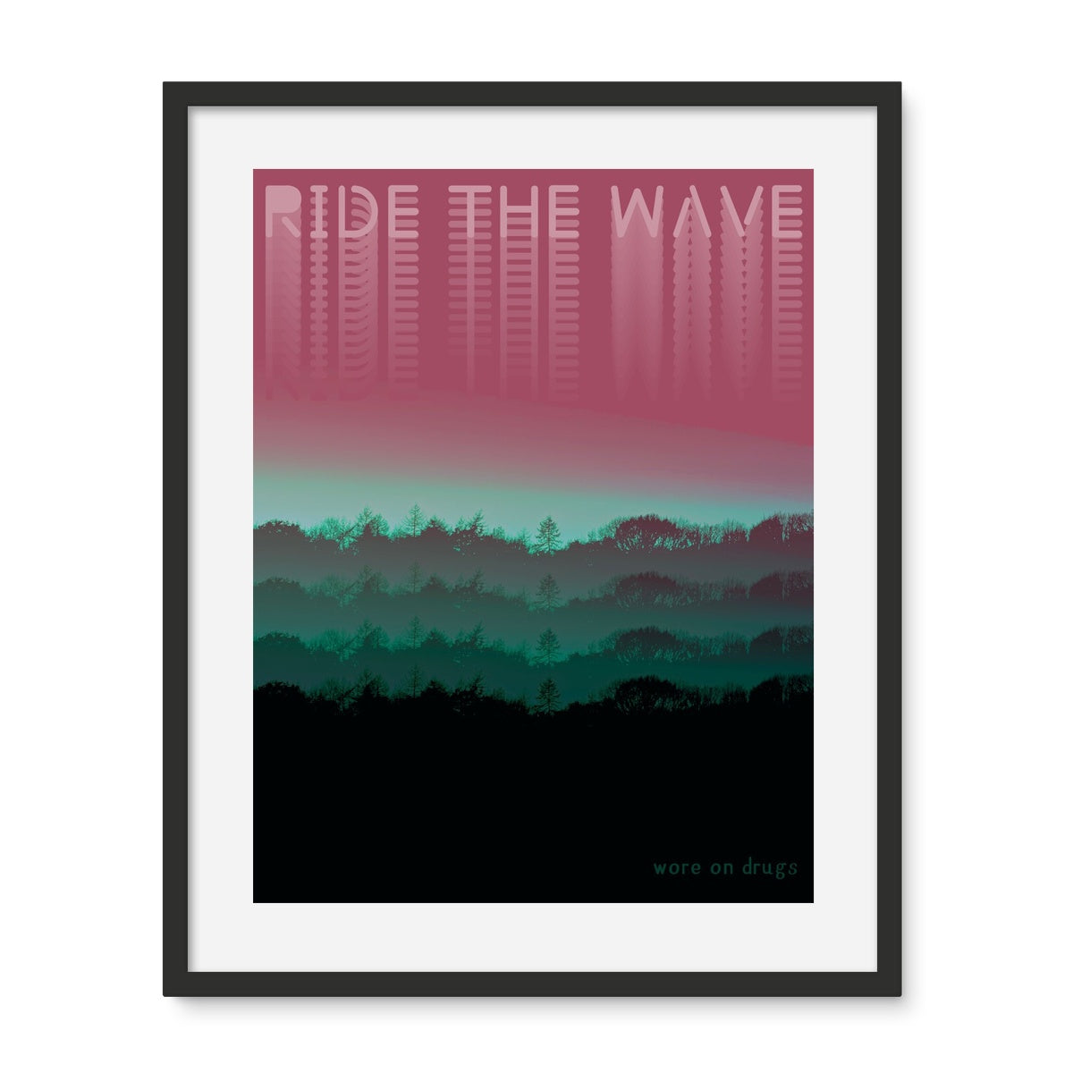 Ride The Wave by WORE ON DRUGS Framed Photo Tile