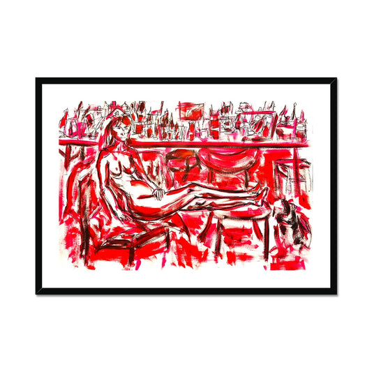 "A Crimson Affair" by Alanna Maskell Framed Print