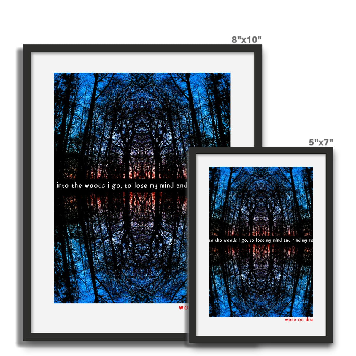 Into The Woods I Go... by WORE ON DRUGS Framed Photo Tile